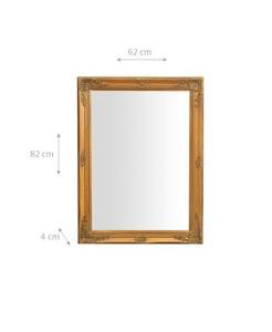 Spiegel SHABBY Gold - Massivholz - 4 x 82 x 62 cm