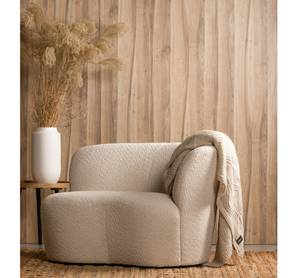 Fauteuil design Stone Beige - Textile - 112 x 73 x 80 cm