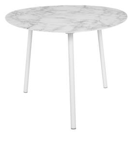 Table d'appoint Ovoid Blanc - 60 x 42 x 67 cm