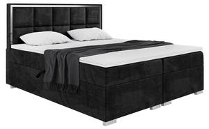 Boxspringbett Dani Silver Schwarz - 160 x 214 cm - H4