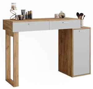 Schreibtisch Regina 49410 Sonoma Eiche Trüffel Dekor - Weiß - 130 x 88 x 40 cm - Holzwerkstoff