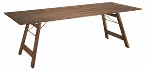 Table de jardin 6/8 personnes Marron - Bois massif - Bois/Imitation - 90 x 73 x 220 cm