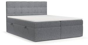 Boxspringbett Tari Grau - Breite: 180 cm