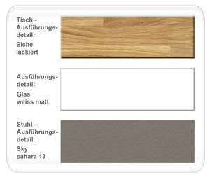 Essgruppe Tromsa Vidrio 2 (7-teilig) Weiß - Glas - Holzart/Dekor