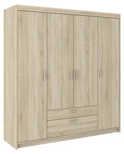 FURNIX Kleiderschrank Eliza 4D Sonoma Eiche Hell Dekor - Eiche Sonoma Dekor