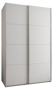 SCHWEBETÜRENSCHRANK LUX Silber - Weiß - Breite: 150 cm