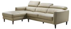 Sofa SALVI Beige - Echtleder - 179 x 77 x 248 cm