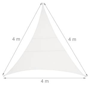 Voile d’ombrage triangulaire blanc crème 400 x 315 cm