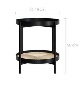 Table basse Lukut Noir - Bois massif - 49 x 50 x 49 cm