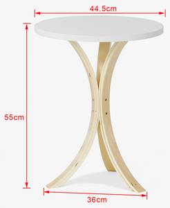 Table Basse Table d'Appoint FBT29-W Blanc - Bois manufacturé - 44 x 55 x 1 cm