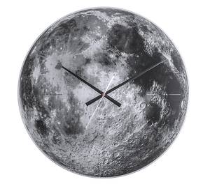 Wanduhr Moon Grau - Glas - 4 x 60 x 60 cm