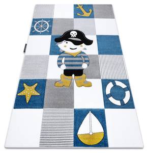 Tapis Petit Corsair Pirate Navire Ancr Bleu - Matière plastique - Textile - 180 x 1 x 270 cm