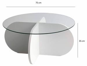 Table basse Gliese Blanc crème