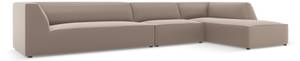 modulares Ecksofa RUBY 5 Sitzplätze Braun