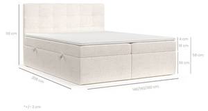 Boxspringbett Lean mit Bettkasten Anthrazit - Breite: 160 cm