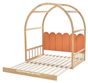 Hausbett WEI AGB17 Braun - Holzwerkstoff - Massivholz - 151 x 170 x 210 cm