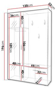 Garderobe-Set Bis Eiche Sonoma Dekor