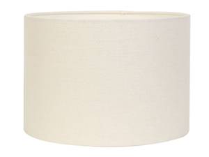 Zylinder Lampenschirm Livigno Weiß - Textil - 35 x 25 x 35 cm