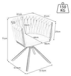 Esszimmerstuhl FlowerVELV360° (2er Set) Grau - 2er Set