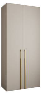 Armoire à portes battantes Como 3 Beige - Doré - 110 x 40 cm