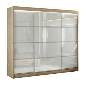 Kleiderschrank PEKA3 Eiche Sonoma Dekor - Weiß - Breite: 250 cm