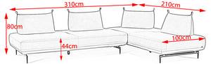 Ecksofa CANE Grau