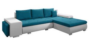 Ecksofa ARZO MINI Türkis - Weiß - Breite: 290 cm