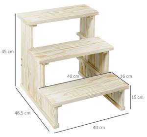 Hundetreppe D06-199V00ND Braun - Massivholz - 47 x 45 x 40 cm