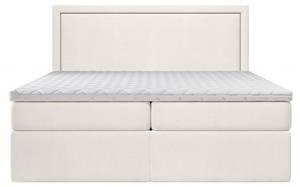 Premium Boxspringbett Jodan Stoff Megan Ecru - Breite: 202 cm