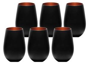 Becher Elements 6er Set Schwarz - Bronze