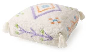 Pouf en laine Malika Fibres naturelles - 55 x 20 x 55 cm