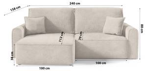 Ecksofa Plauen Mini Beige