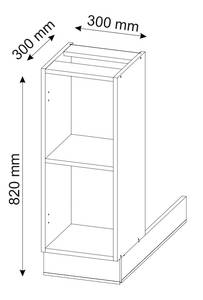 Kücheninsel Fame-Line 38465 Anthrazit - Breite: 30 cm