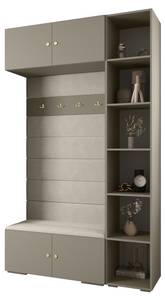 Garderobe Inova 2 Z20 Gold - Grau - Weiß - Gold