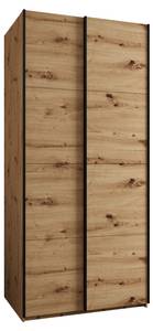 Armoire Lux 1 Noir - Imitation chêne - Largeur : 110 cm