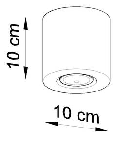 Deckenleuchte Orbis Grau - Stein - 10 x 10 x 10 cm