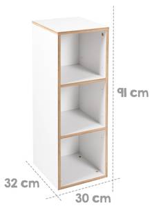 Seitenregal Finn Weiß - Holzwerkstoff - 30 x 91 x 32 cm