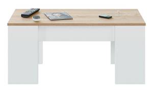 Table basse Alida Blanc - Bois manufacturé - Matière plastique - 50 x 45 x 100 cm