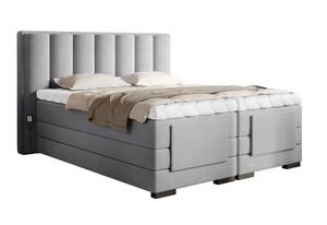 Boxspringbett SAFINA Silber - Breite: 198 cm