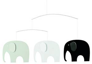 Mobile Elephant Party schwarz weiss grau Schwarz - Papier - 3 x 36 x 64 cm