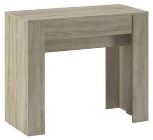 Table console extensible, 220, Chêne Beige - Bois manufacturé - Matière plastique - 90 x 77 x 222 cm