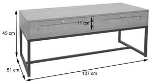 Couchtisch M41 Braun - Holzwerkstoff - Kunststoff - Holzart/Dekor - Holz teilmassiv - 107 x 45 x 51 cm