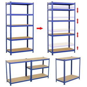 Standregal 5 Ebenen Blau - Metall - 45 x 180 x 90 cm