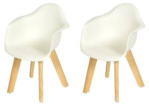 Chaise pour enfant 2er Set Blanc - Matière plastique - 41 x 58 x 41 cm