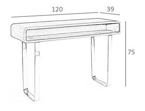 Konsolentisch aus Nussbaum mit Ablage Braun - Metall - Holzart/Dekor - Holz teilmassiv - 120 x 75 x 39 cm
