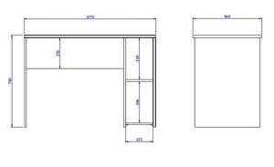 Schreibtisch Soan Beige - Holzwerkstoff - 66 x 75 x 107 cm