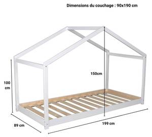 HAUSBETT KOALA MIT LATTENROST Weiß