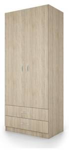 Penderie Duo Plus Marron - Bois manufacturé - 80 x 191 x 53 cm