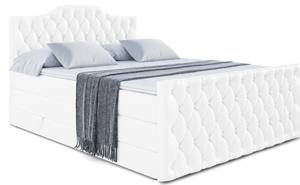 Boxspringbett VILA-1-Z KING Hochglanz Weiß - Breite: 120 cm