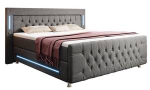 Boxspringbett Paradise Grau - Breite: 140 cm - H4